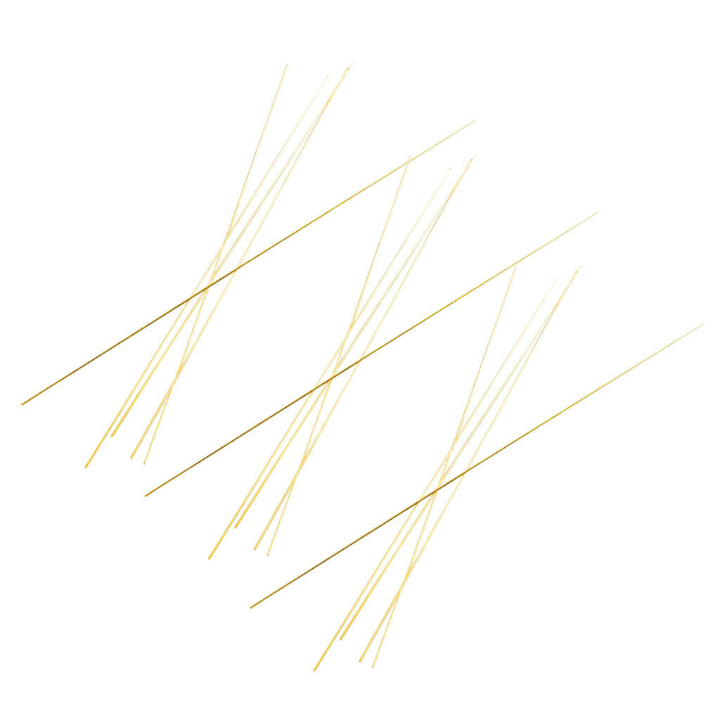 Set of 15, Straight Round Brass Rods Bar Stock Assorted Lot for DIY 300x1mm