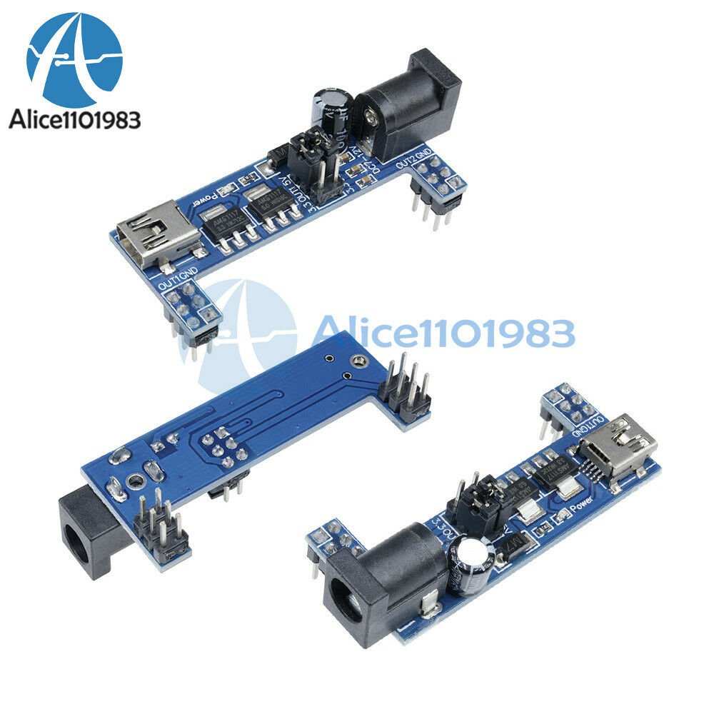 5PCS MB102 Breadboard Power Supply Module 3.3V 5V Solderless Arduino mini usb