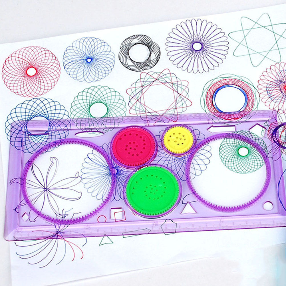 1X Spirograph Geometric Ruler Drafting Tools Stationery Drawing Toys S.l8