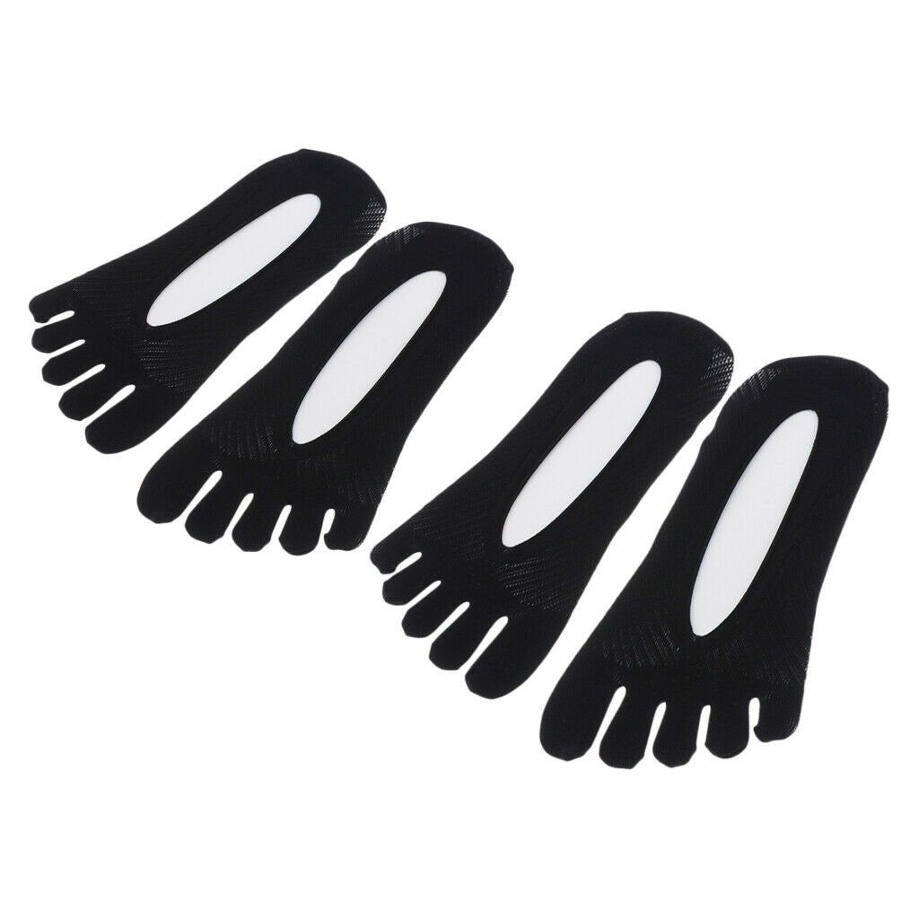 4 Pairs of Invisible Low Cut Socks for Women with Five Fingers of The