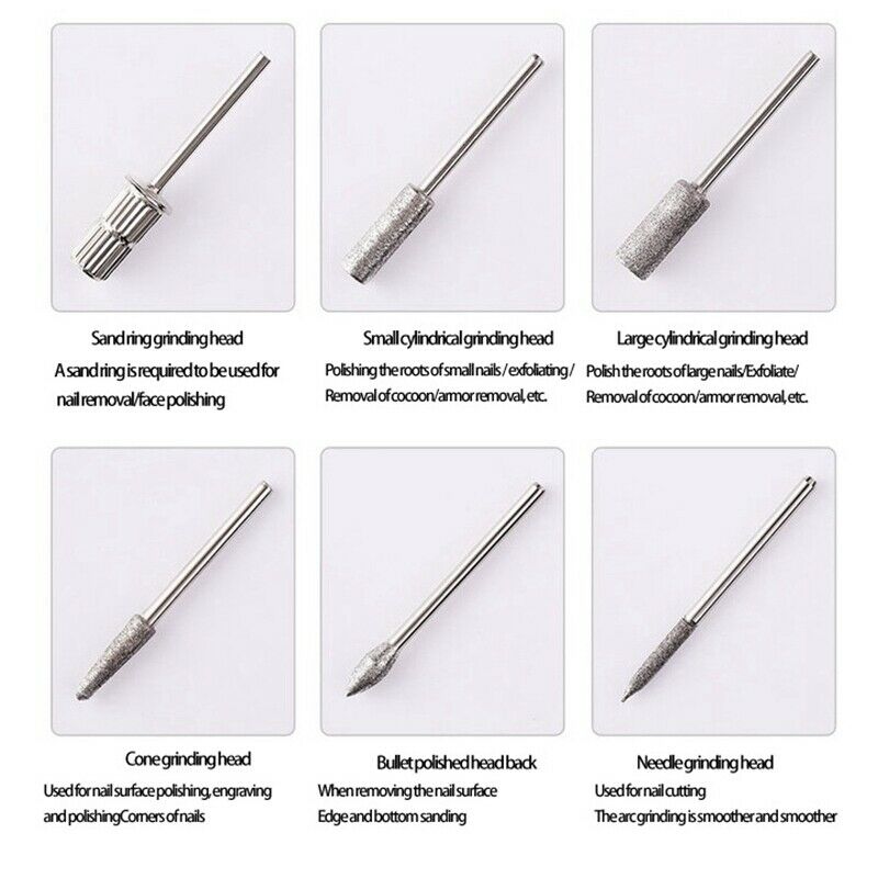 Electric Manicure Kit Nail File Remover Electric Nail Drill Filing Machine PX1N3
