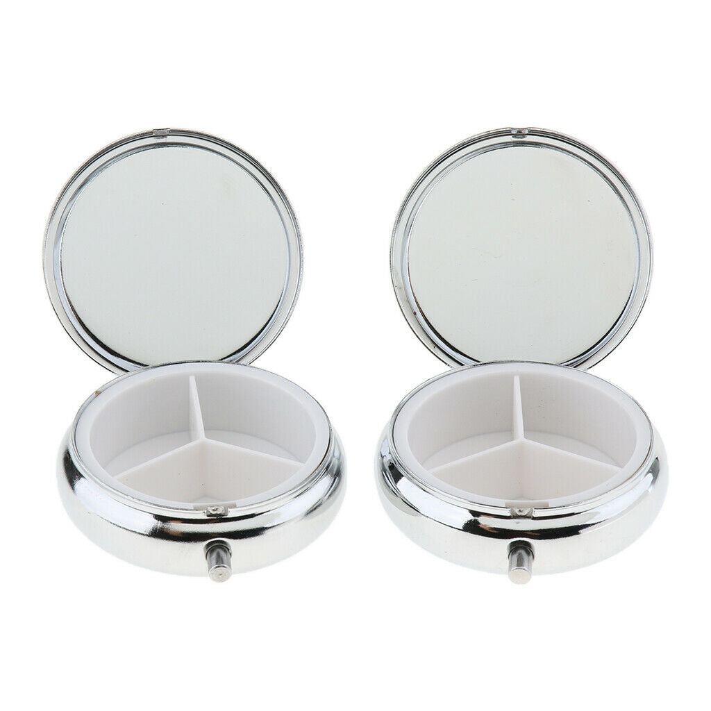 Lots 4 2/3 Slots Travel Pill Box Holder jewelry Beads Organizer for Purse