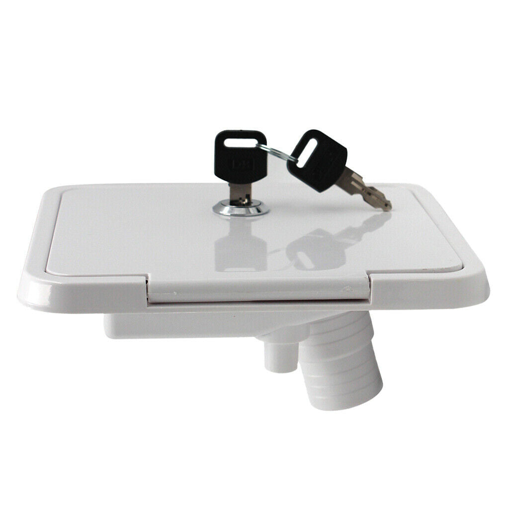 Gravity Water Inlet Fill Dish Lockable w/ Keys for Campers Trailer Caravans