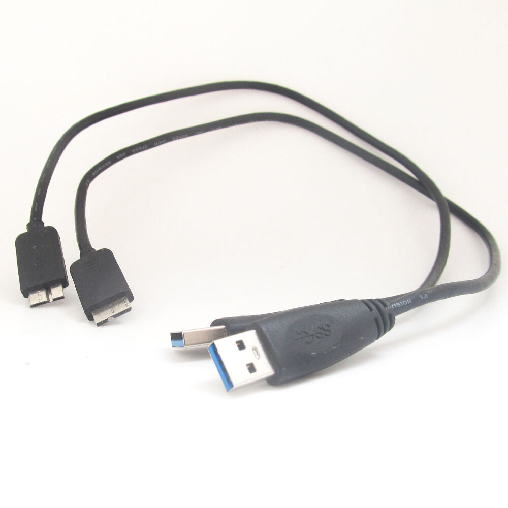 1pc Black 45cm USB 3.0 High Speed Type A Male to Micro B Male Adapter Cable