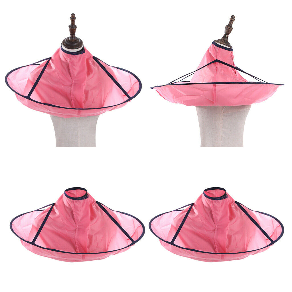 2 Pieces Professional Hair Cutting Cape Hair Catcher Salon Barber Accs Pink