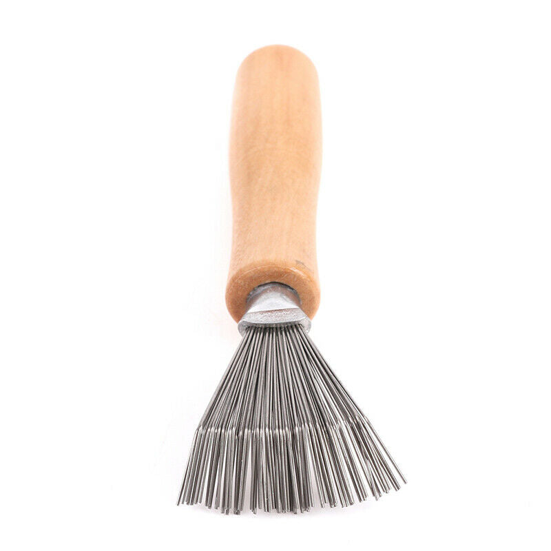 1Pcs Wooden Comb Cleaner Cleaning Hair Brush Comb Cleaner Handle Embeded .l8