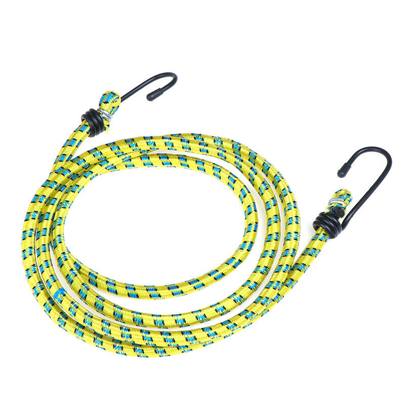 1.5m Bungee Cord Strap Heavy Tarp Stretch ElasticTie Down Hooks Bicycle .l8