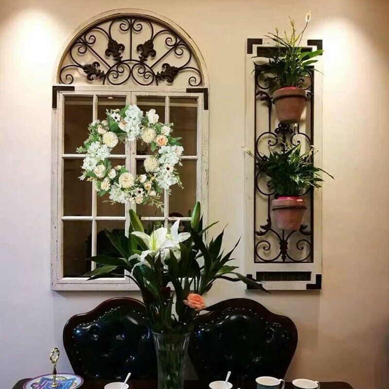 Artificial Peony Hydrangea Wreath Sp Wreath for Front Door Wedding Wall WindC2D6