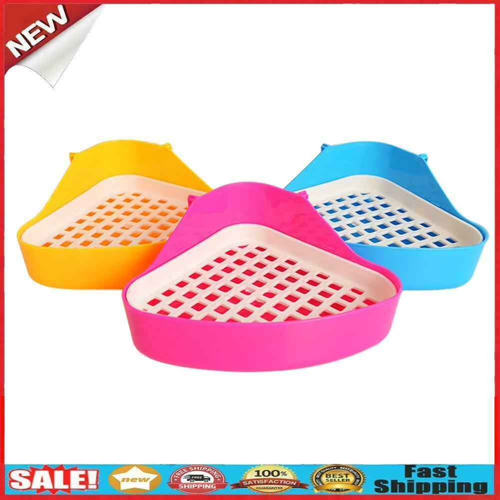 Pet Cat Hamster Rabbit Corner Toilet 2-Layers Triangle Small Animal Pets Litter