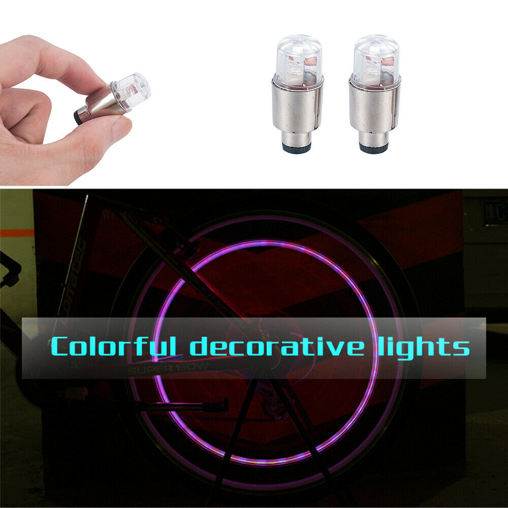 4x LED Dragonfly Car Wheel Tyre Light Lamp Bulbs Tire Air Valve Stem Cap Decors