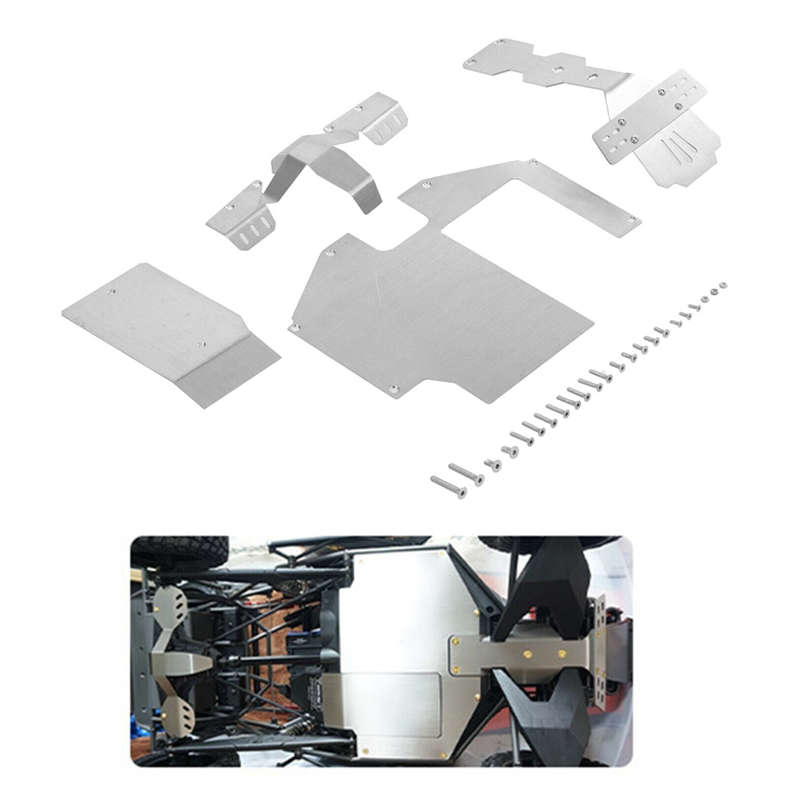 3x Chassis Armor Set Compatible with  UDR RC Crawler Buggy Trucks