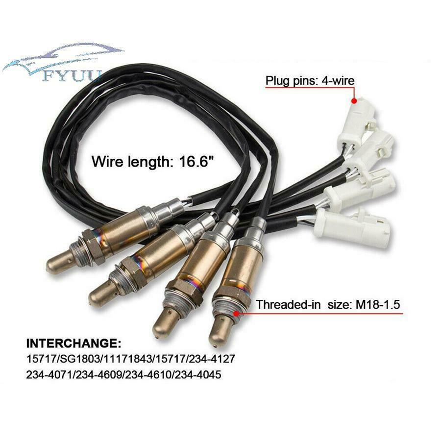 4PCS 4-wire O2 Oxygen Sensor Down Upstream For Ford F-150 5.4L 4.6L 4.2L 1997-03