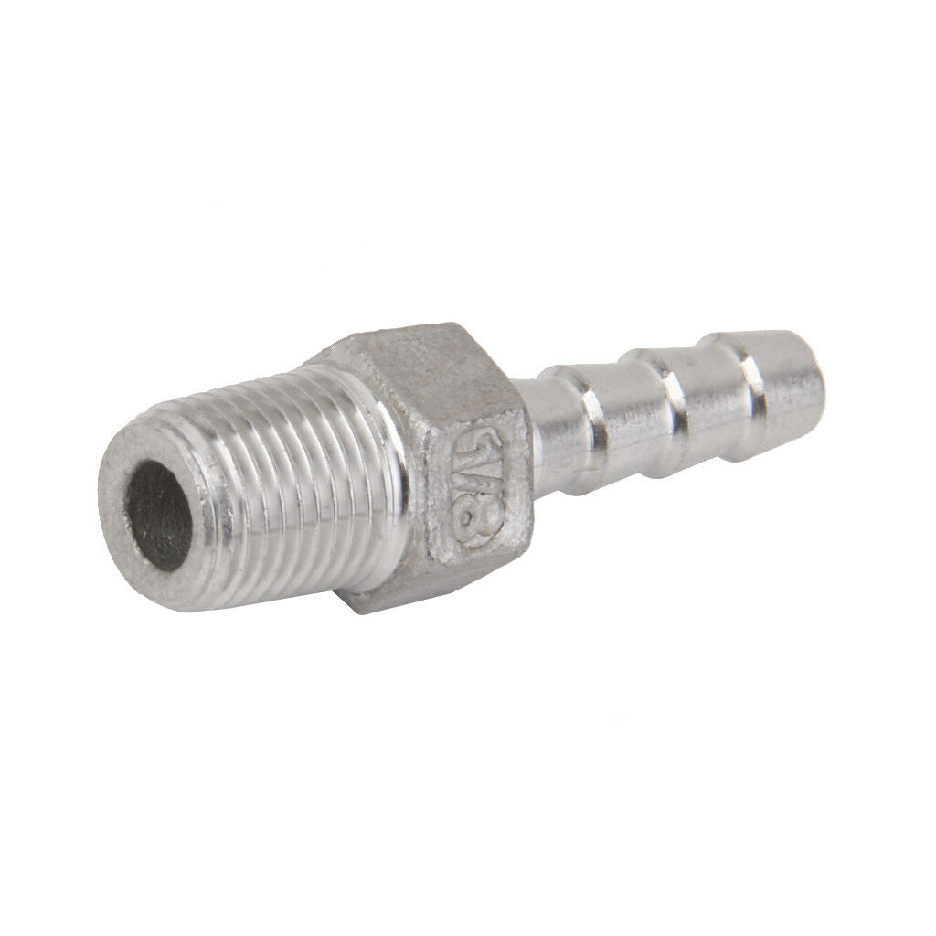 2pcs 1/8'' Male Thread Pipe Fitting x 6mm Barb Hose Tail Connector NPT