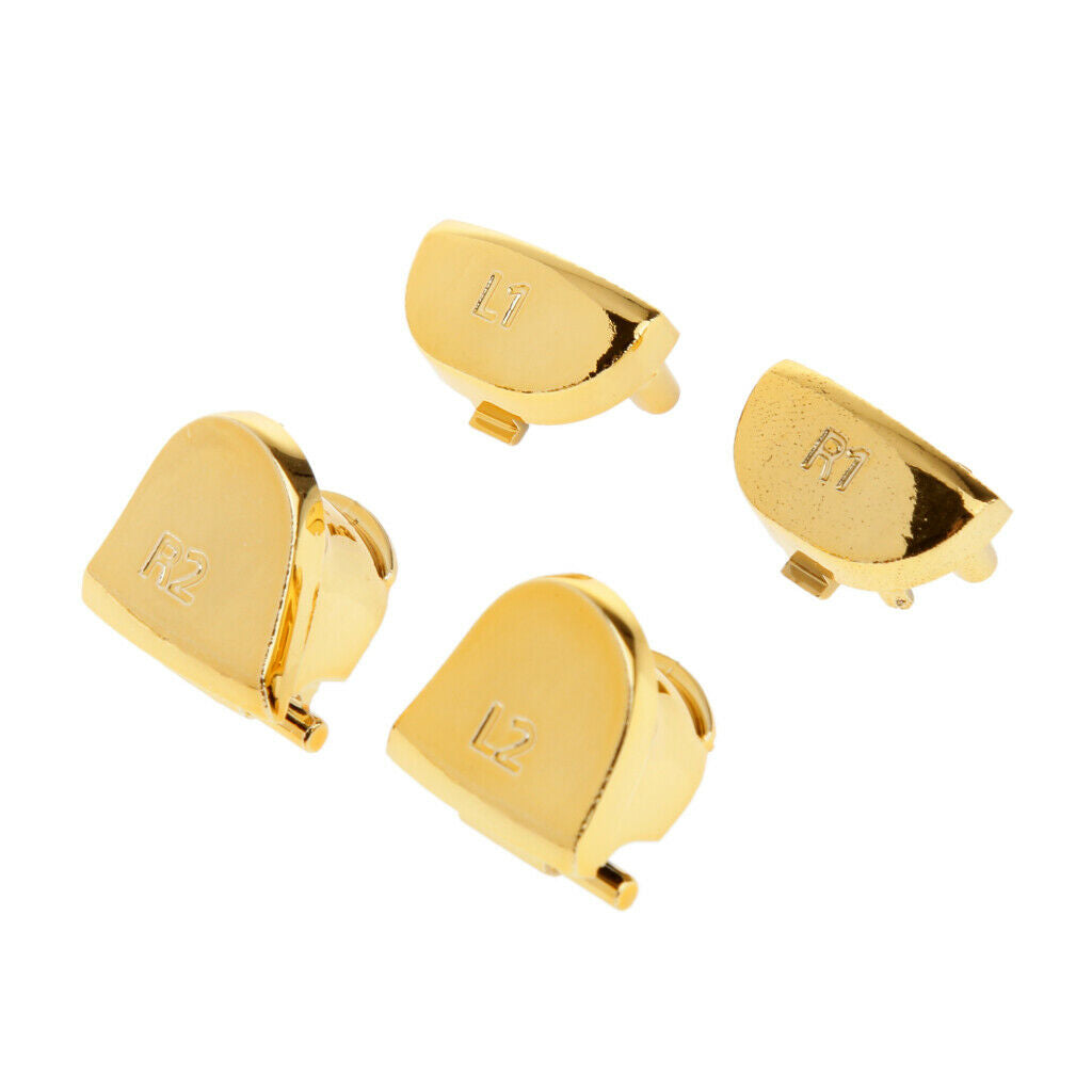 2Piece Replacement Chrome Plating Buttons and Touchpad for PS4 Controller