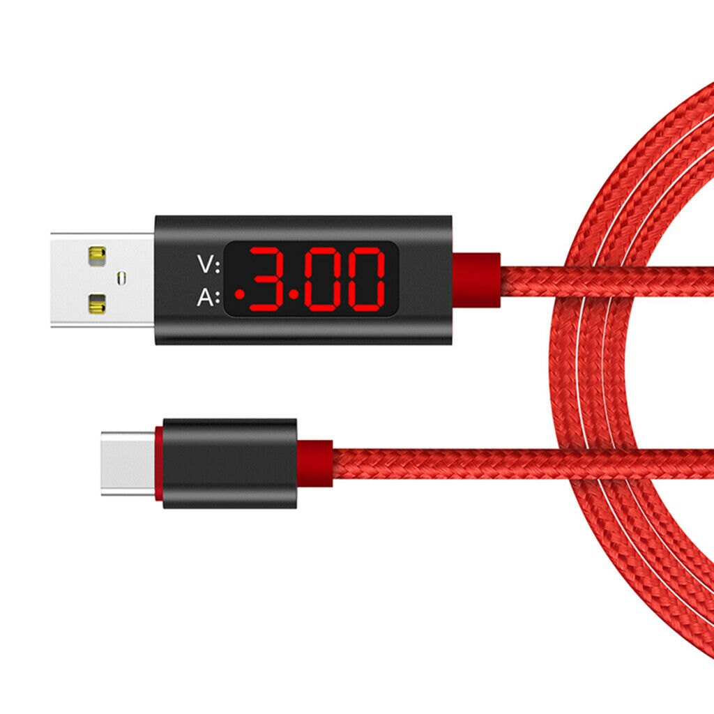 LED Display Quick Charging Cellphone Micro USB Cable Charging Wire 3ft