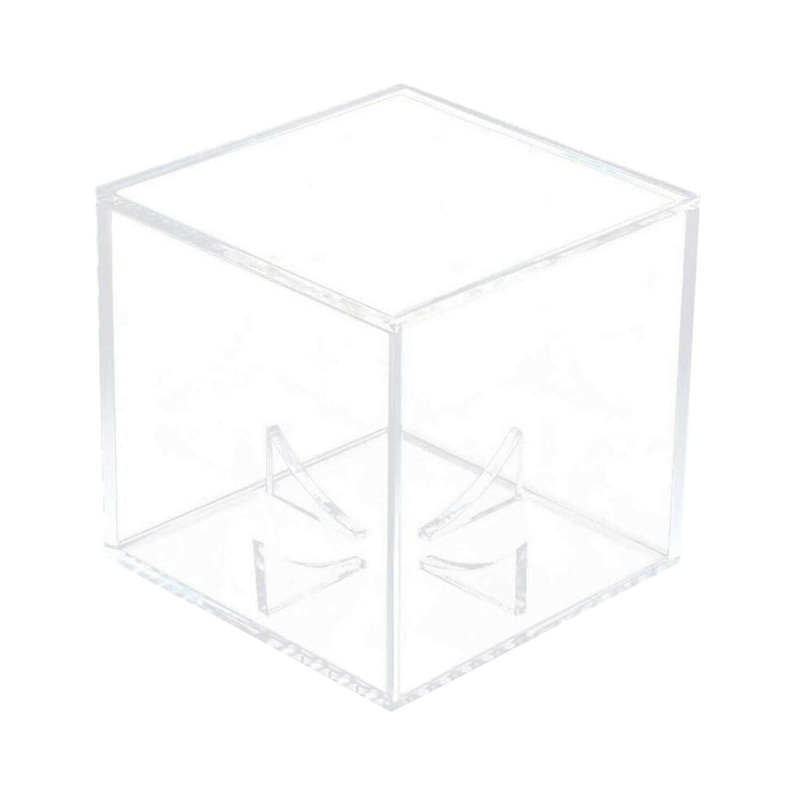 Square Baseball Display Case Stackable Memorabilia Ball Holder Show Box Case