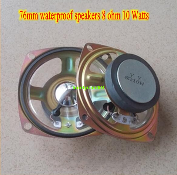 2pcs 3"inch 8Ω 10W Waterproof Speaker 78MM 8Ohm Loudspeaker HiFi Home Audio Part