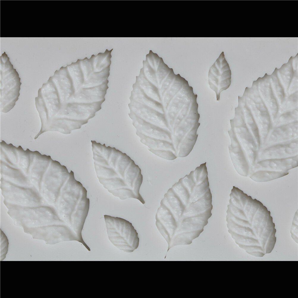Leaf Shaped Silicone Mold Leaves Cake Decor Fondant Cookies Moulds Baking .l8