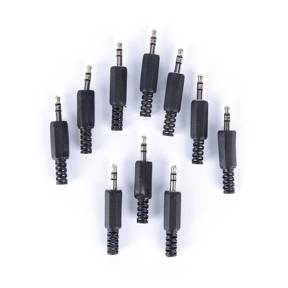 10x/lot 3.5mm audio male plug jack adapter stereo connector headphone H.l8