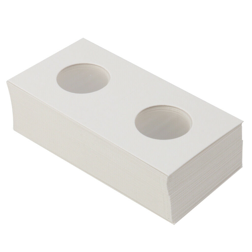2x 50Pc 2x2 Cardboard Coin Holders  Mylar  Supplies 37mm