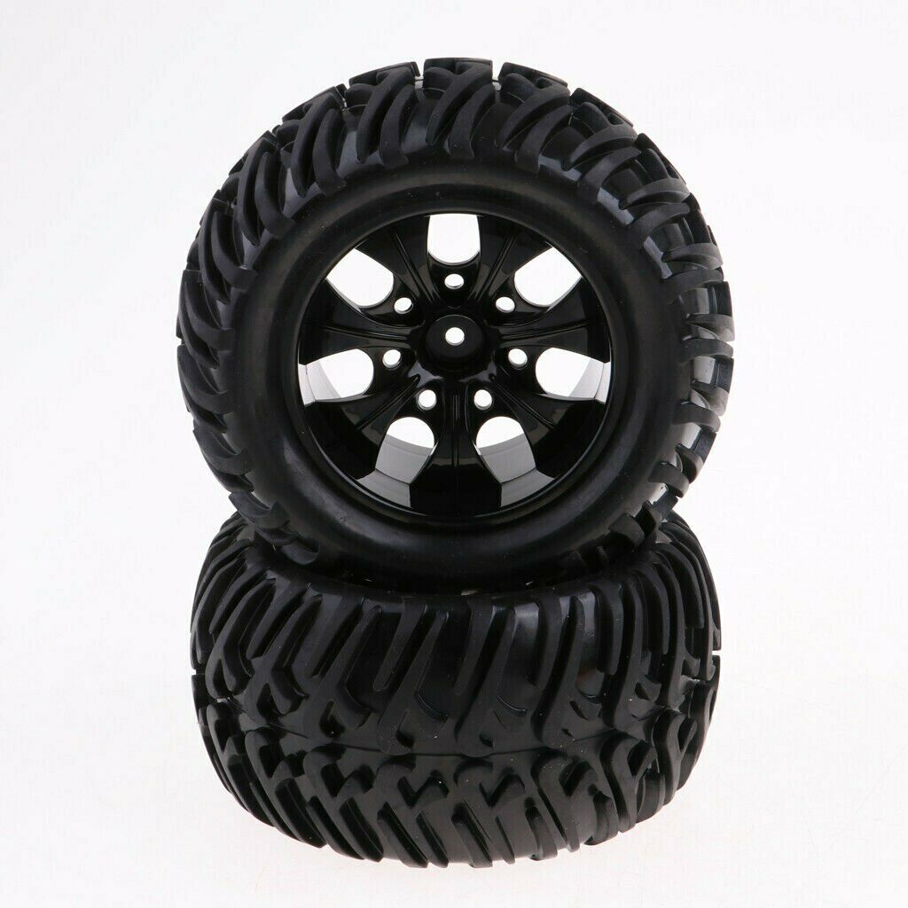 4Pcs Wheels Tire Tyres Set for 1/10 RC Car HPI Savage Flux XS Monster Truck FS