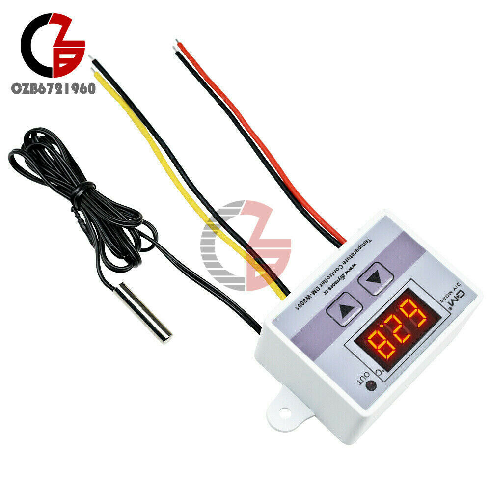 AC 220V w3001 LED Temperature Controller 10A Thermostat Control Switch Probe