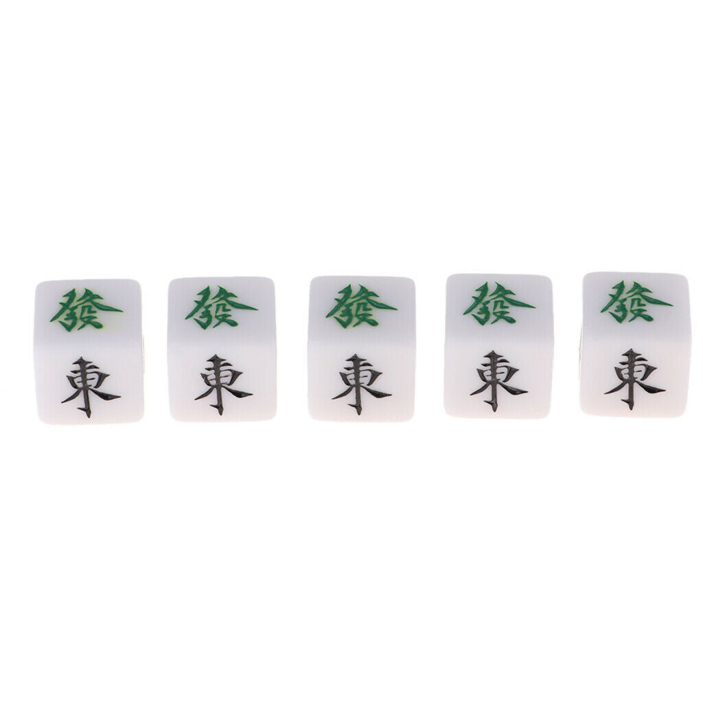 5 Piece Kit Acrylic Mahjong Dice Mahjong Accessory-Size