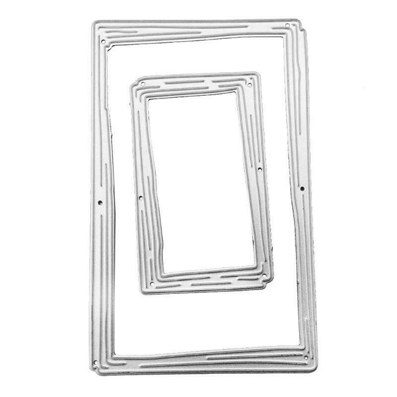 Rectangular Frame Metal Cutting Dies Stencil Scrapbooking DIY Album Stamp Paper