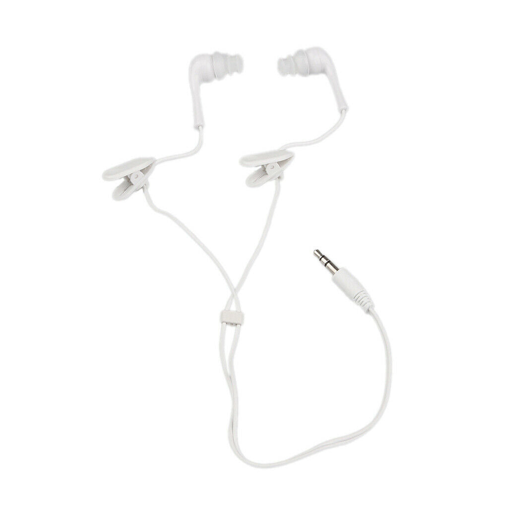2Pieces 3.5mm Sport Underwater Audio Waterproof Earphone Headphones for iPod