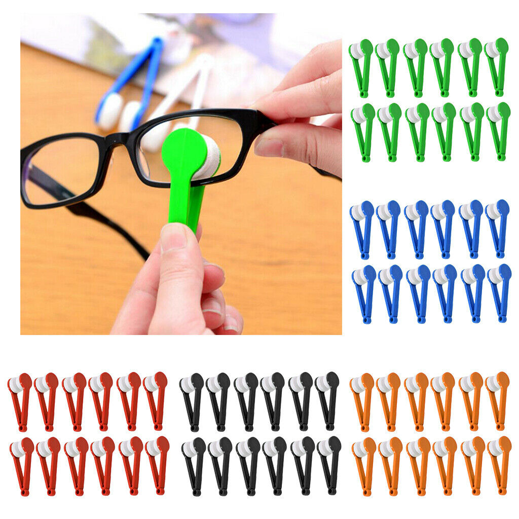 Set of 24 Microfiber Spectacles Cleaner Cleaning Tools Soft Cleaning Clip