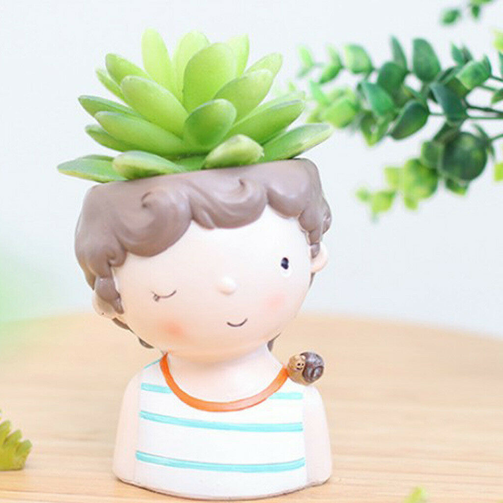 4pcs Garden Planter Succulent Plant Pot for Home Decor Cafe 9.5x7.5x9cm