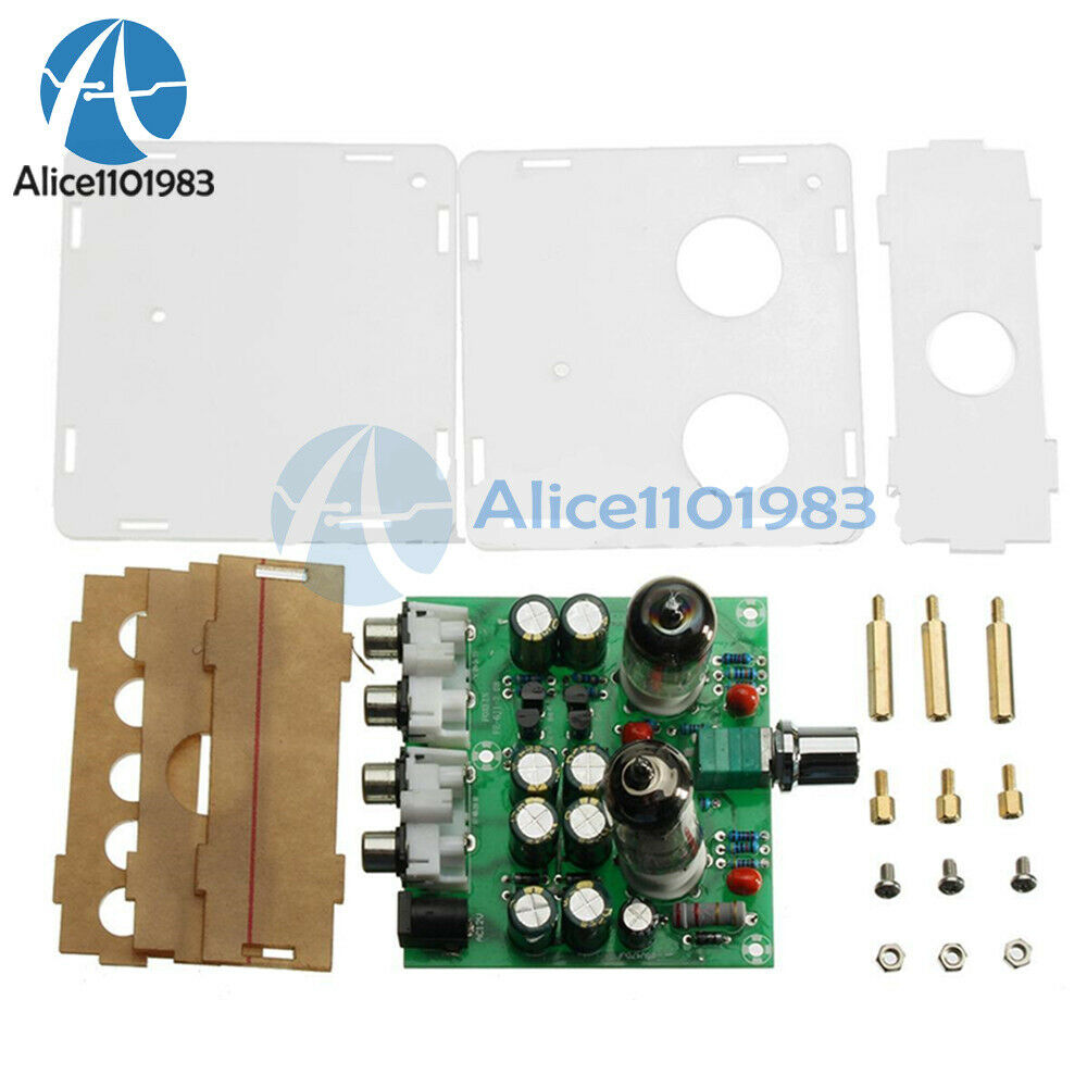 AC 12V 6J1 Valve Pre-amp Tube PreAmplifier Board Headphone Amplifier Buffer+Case