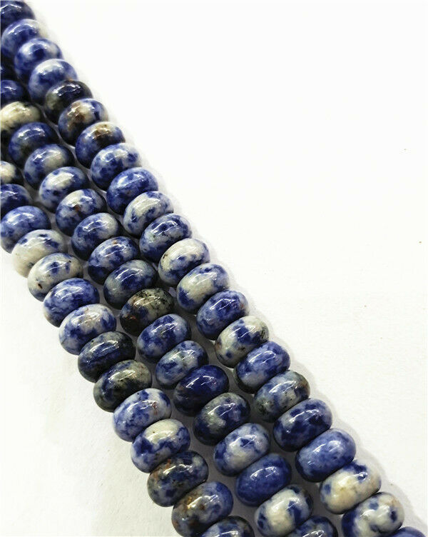 1 Strand 10x6mm Natural Blue Sodalite Abacus Spacer Loose Beads 15.5inch HH7841