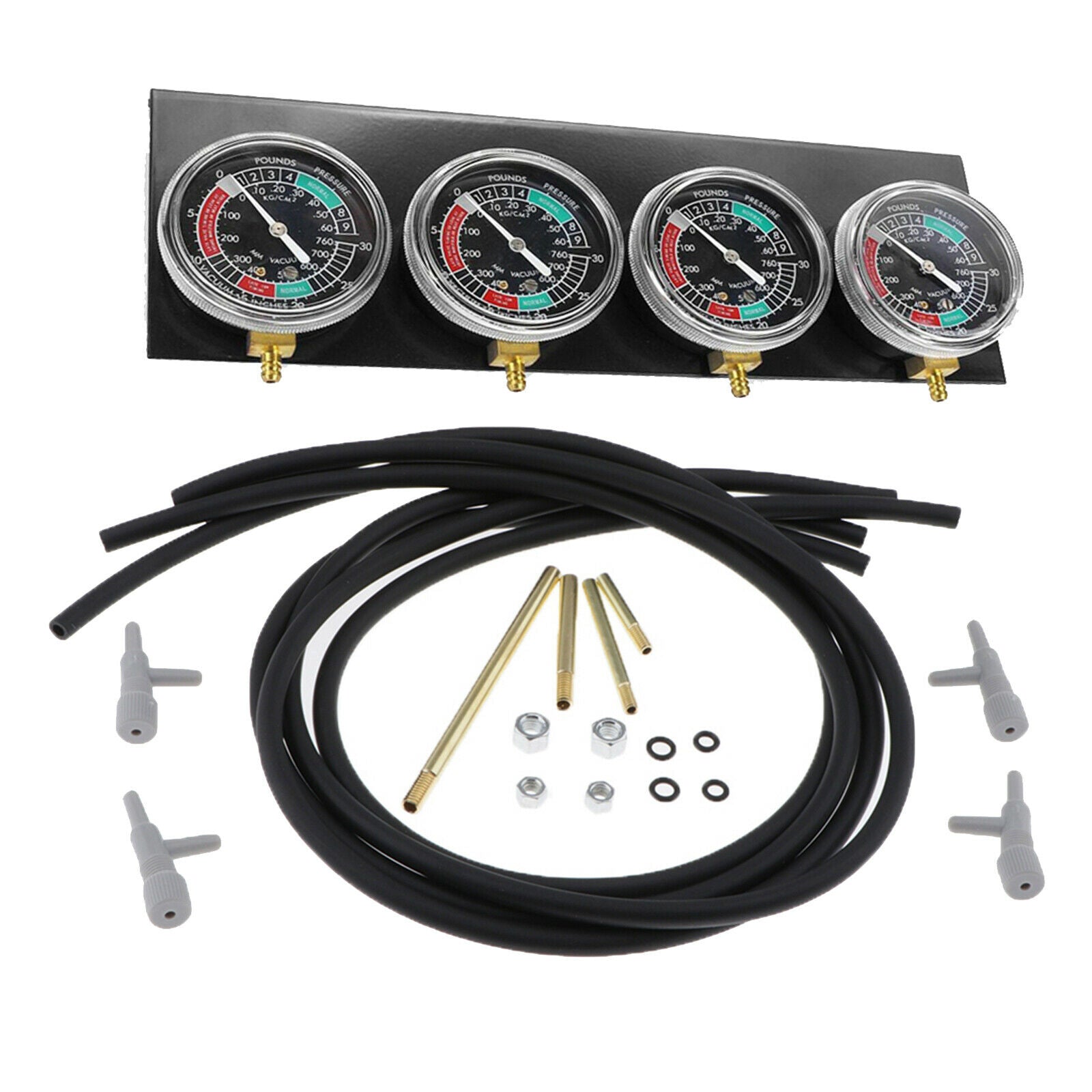 Professional Carburetor Fuel Vacuum Gauge Balancer Synchronizer Kit Black