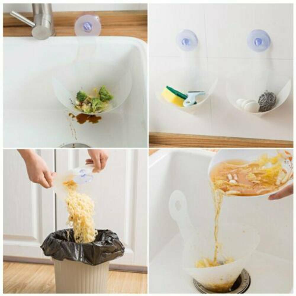 1Pc Kitchen Drain Sink Strainer Filter Food Catcher Foldable Anti-Blocking Tools