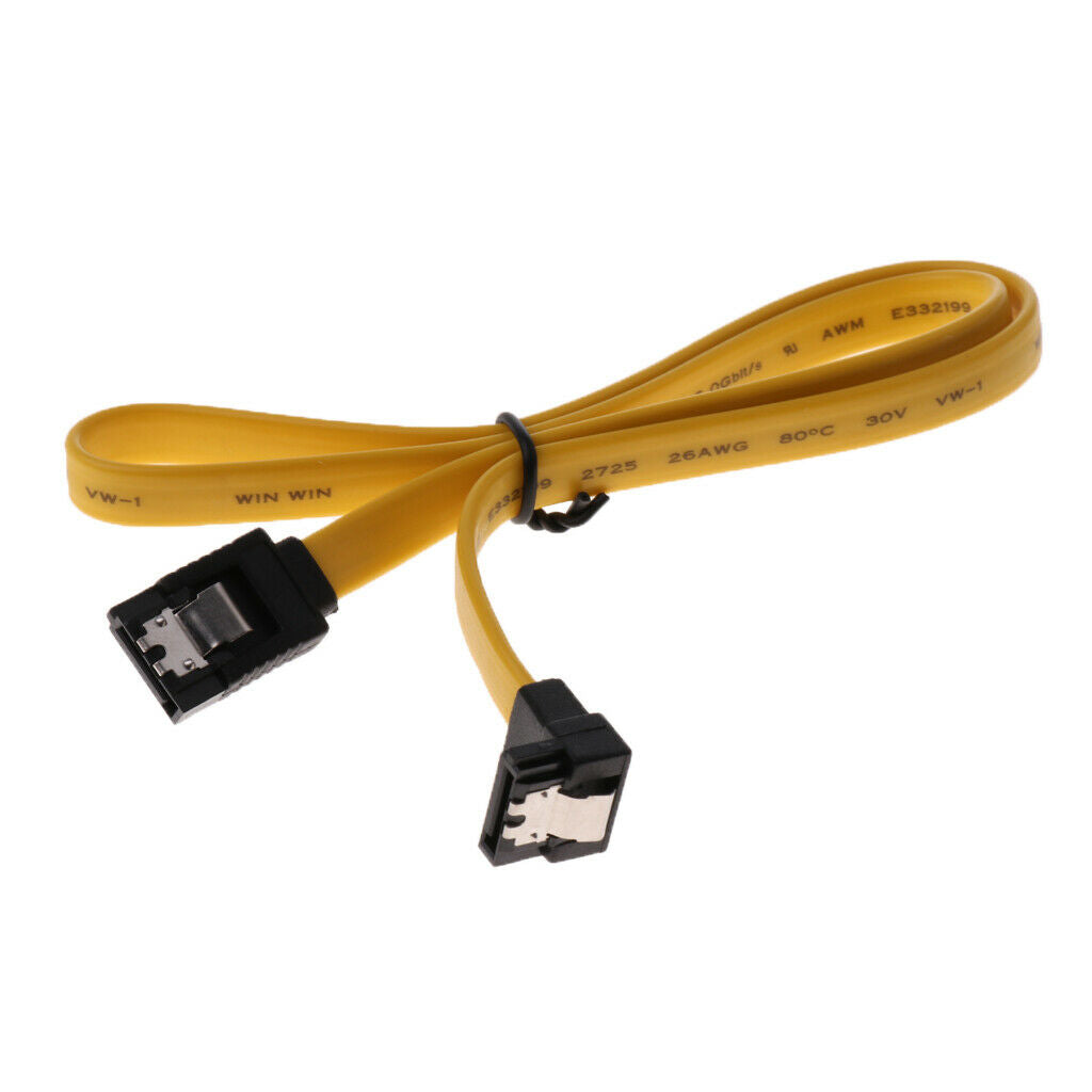 1 Pcs SATA2.0 Serial ATA Data Cable w/ Latch 3.0Gbps 90 Degree Right Angle