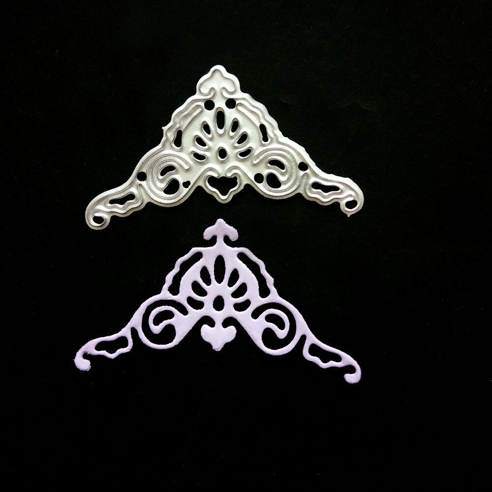 Lace corner Metal Cutting Dies Stencil For DIY Scrapbooking Album Cards De.l8