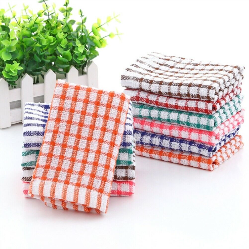 6pcs Absorbent Lint Free Catering Restaurant Cleaning Cloth Dish Towels Cottons