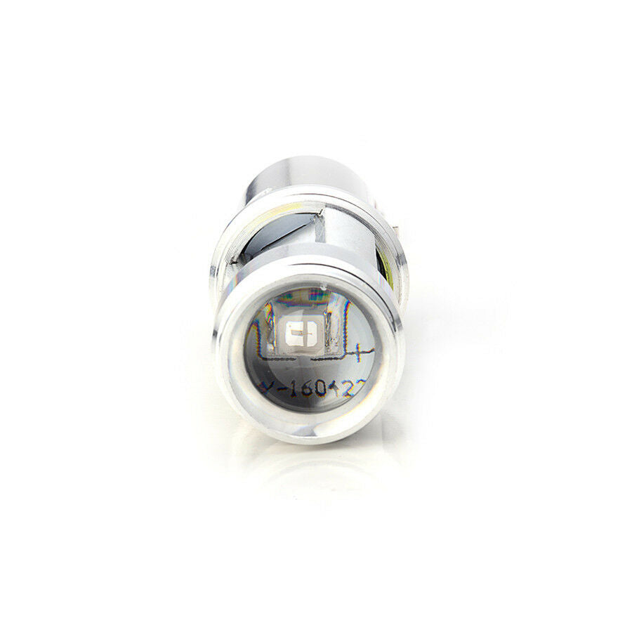Motorcycle Headlight Bulbs BA20D Dual Colors LED COB Hi/Lo Lamp 6000 K Fog Light