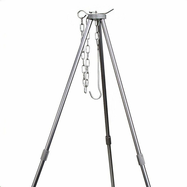 Camping Cooking Tripod Outdoor Campfire Cookware Picnic Pot Holder Tools BH