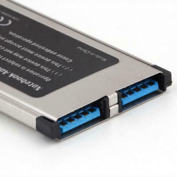 34mm  Card Expresscard to 2 Port USB 3.0 Adapter for Laptop Notebook
