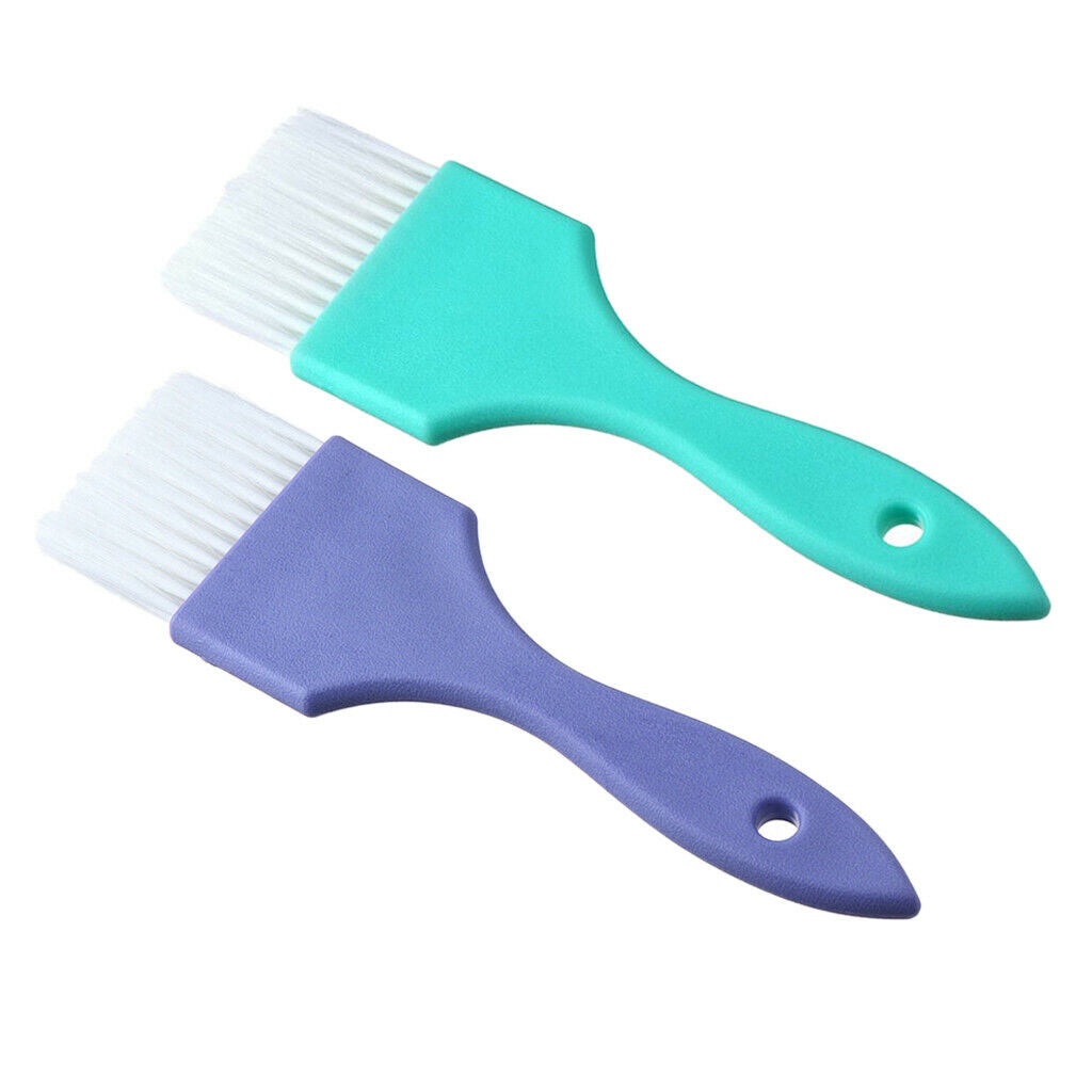 2x Hair Coloring Dye Tint Brush for Bleach Balayage Highlight Blue+Purple