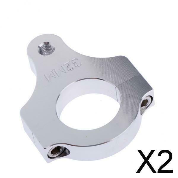2X 32mm Aluminum Bike Steering Damper Clamp Bracket Fork Frame Mounting Clamp