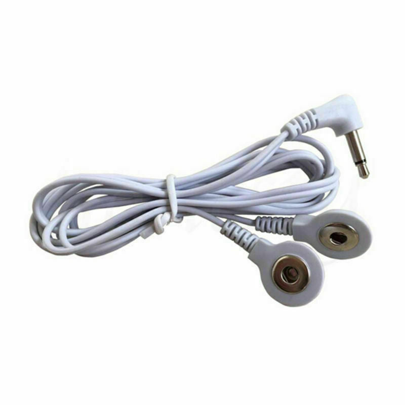 2Pcs Tens Machine Electrode Pad Stub Lead Wires Cables Male 3.5mm Connection