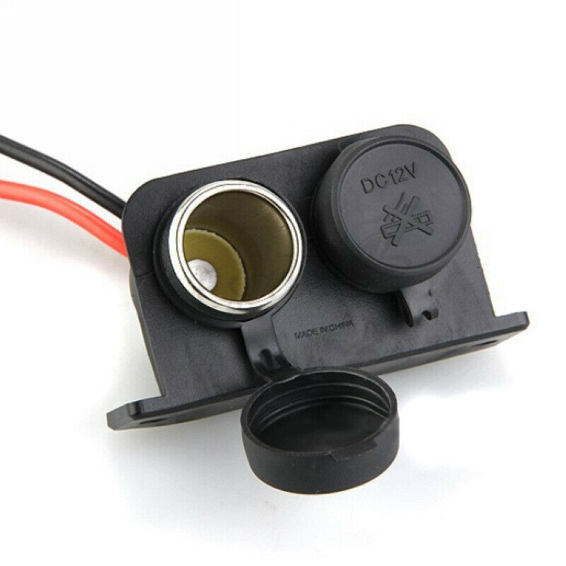 12V Car Dual Charger Cigarette Light Socket Splitter Power Adapter Outlet Black