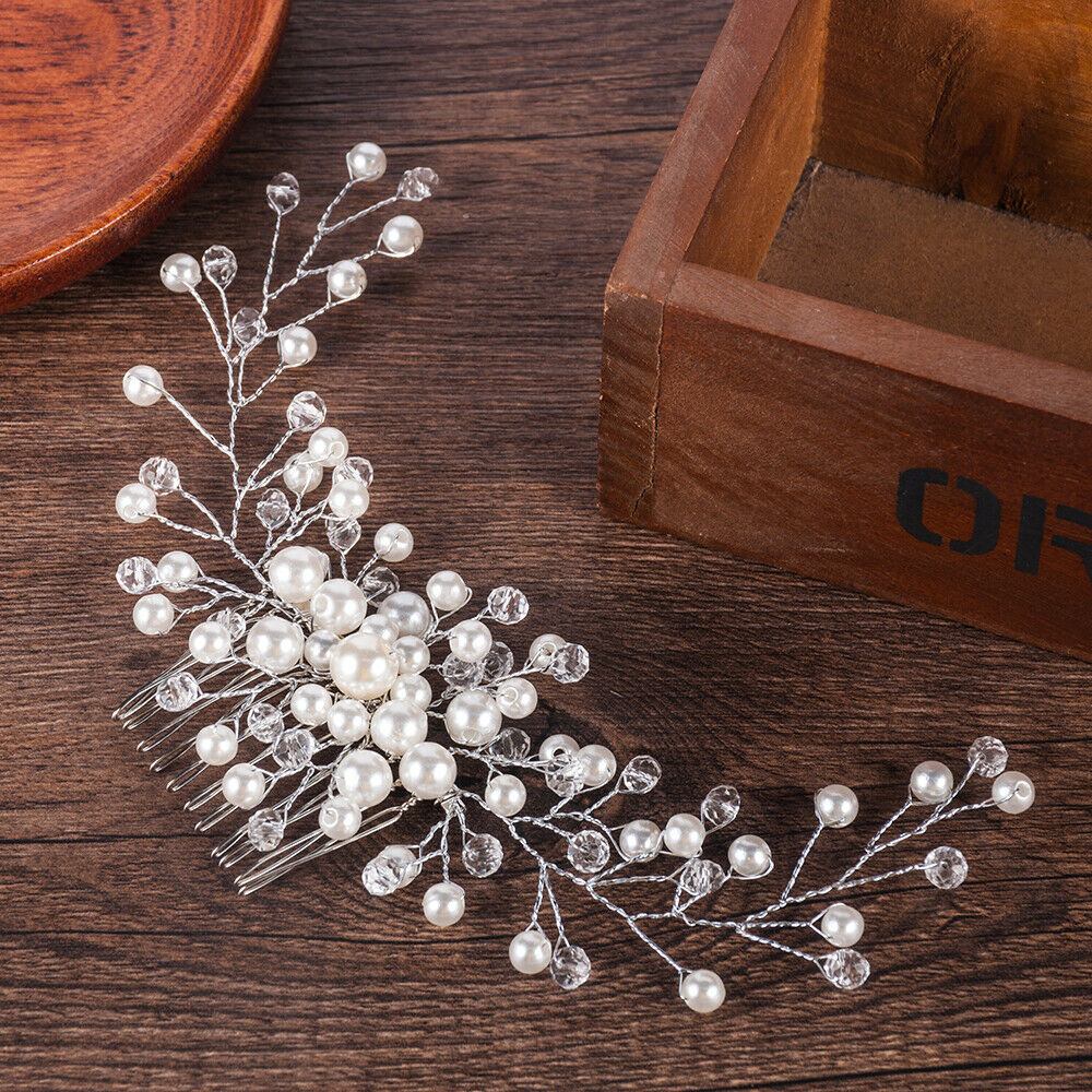 Bridal Wedding Crystal Rhinestone Flower Hair Clip Comb Pin Headband Diamante CH