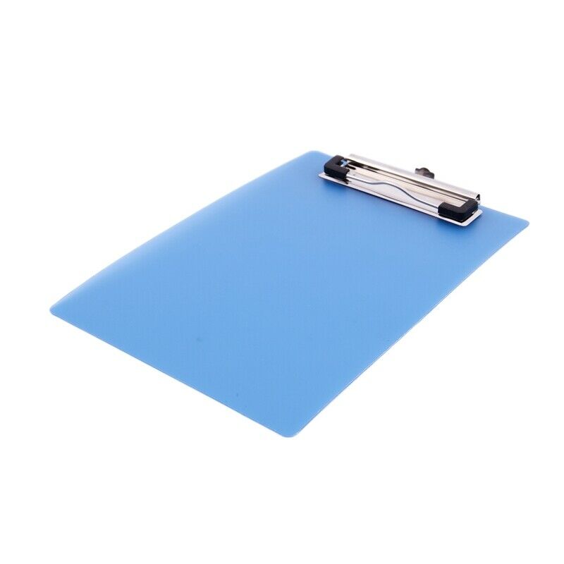 Office School Sp Loaded A5 Paper Holding File Clamp Clip Board Blue C9I2I2