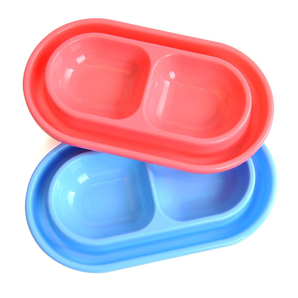 Water Drinker Food Feeder Pet Dog Doggie Dish Double Bowl Anti Ant Feeding lc Lt