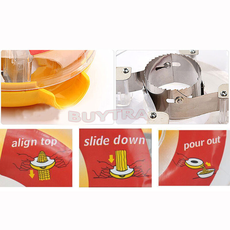 One-Step Corn Peeler Thresher Tool Cob Kerneler Cutter Stripper Remover New FT