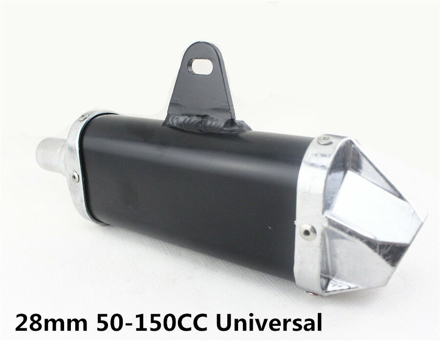 28mm Motorcycle Pit Dirt Bike Exhaust Muffler Pipe 50cc 110cc 125cc 150cc
